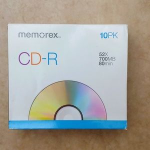 NWT * MEMOREX * CD-R * 10PK * INDIVIDUAL CASES